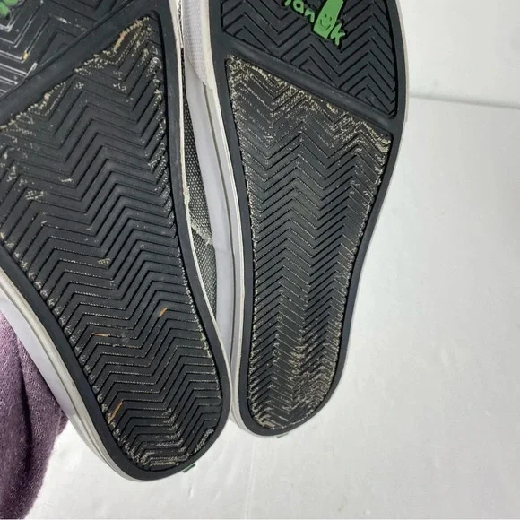 Sanuk Womens 10 Cabrio Gray Canvas Slip On Loafers - Picture 4 of 5